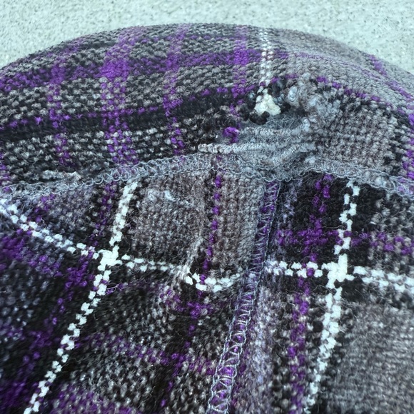 Woolrich Plaid Arctic Trapper Hat in Purple and Black Faux Fur One Size Unisex - Picture 3 of 6